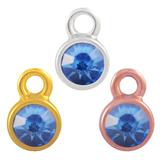 Stainless Steel Birthstone Charms PJ160-6 VNISTAR Metal Charms