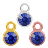 Stainless Steel Birthstone Charms PJ160-8 VNISTAR Metal Charms