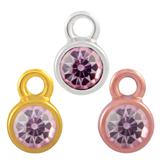 Stainless Steel Birthstone Charms PJ160-9 VNISTAR Metal Charms