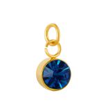 Stainless Steel Gold Plated Birthstone Charm PJ198G-2 VNISTAR Stainless Steel Charms