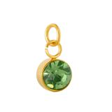 Stainless Steel Gold Plated Birthstone Charm PJ198G-3 VNISTAR Stainless Steel Charms
