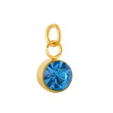 Stainless Steel Gold Plated Birthstone Charm PJ198G-6 VNISTAR Stainless Steel Charms
