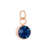 Stainless Steel Rose Gold Plated Birthstone Charm PJ198R-2 VNISTAR Stainless Steel Charms