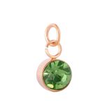 Stainless Steel Rose Gold Plated Birthstone Charm PJ198R-3 VNISTAR Stainless Steel Charms