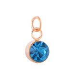 Stainless Steel Rose Gold Plated Birthstone Charm PJ198R-6 VNISTAR Metal Charms