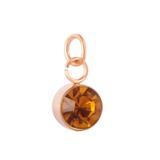 Stainless Steel Rose Gold Plated Birthstone Charm PJ198R-7 VNISTAR Metal Charms