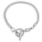 3.2mm OT Clasp Snake Bracelet,Steel PSB001D VNISTAR Stainless Steel Basic Bracelets