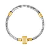 3.2mm Clip Steel Bracelet,Two tone PSB016 VNISTAR European Beads Accessories