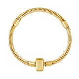 3.2mm Gold Plated Steel Bracelet PSB017 VNISTAR Stainless Steel Bracelets
