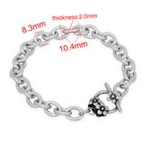 8*10mm OT Clasp Steel Bracelet PSB025 VNISTAR Stainless Steel Basic Bracelets