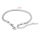 3.2mm Interchangable Screwed Steel Snake Bracelet PSB054 VNISTAR Stainless Steel Bracelets