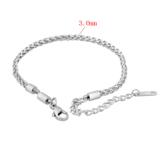 3.0mm Interchangable Screwed Steel Bracelet PSB055 VNISTAR Stainless Steel Basic Bracelets