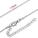 1.5mm Steel Necklace PSN003 VNISTAR Steel Basic Necklaces