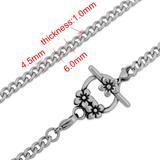 4.5*6mm Steel Necklace PSN006C VNISTAR Stainless Steel Necklaces