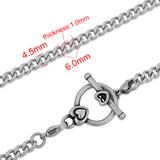 4.5*6mm Steel Necklace PSN006D VNISTAR Steel Basic Necklaces