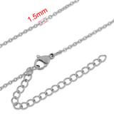 1.5mm Steel Chain Necklace PSN007 VNISTAR European Beads Accessories