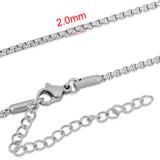 2.0mm Steel Chain Necklace PSN009 VNISTAR Steel Basic Necklaces