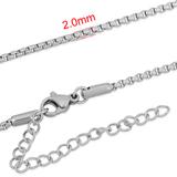 2.0mm Steel Chain Necklace PSN009 VNISTAR Steel Basic Necklaces