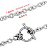 4.8*6mm Steel Chain Necklace PSN026B VNISTAR Steel Basic Necklaces