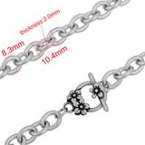 8*10mm Steel Chain Necklace PSN027 VNISTAR Necklaces For Charms