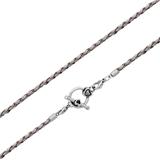 3.0mm Steel Creamy-White Leather Necklace PSN032B VNISTAR Necklaces