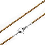 3.0mm Steel  Gold Leather Necklace PSN041B VNISTAR European Beads Accessories