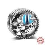 Underwater World 925 Sterling Silver European Charm S068 VNISTAR 925 Silver Charms