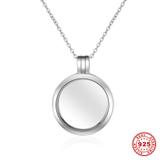 24mm Sterling Silver Round Floating Pendant SA002 VNISTAR Silver Accessories