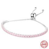 Shine CZ Zircon 925 Sterling Silver Bracelets SA012-2 VNISTAR Silver Accessories