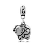 Steel Dangle Charms T003P VNISTAR Stainless Steel European Beads