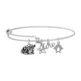 Steel Charm Bangle T031BA VNISTAR Stainless Steel Charm Bangles