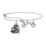 Steel Charm Bangle T037BA VNISTAR Bangles