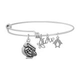 Steel Charm Bangle T038BA VNISTAR Stainless Steel Charm Bangles