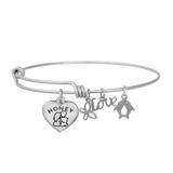 Steel Charm Bangle T039BA VNISTAR Stainless Steel Charm Bangles