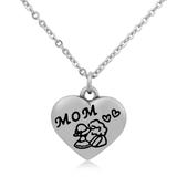 Steel Charm Necklace T043N1 VNISTAR Stainless Steel Charm Necklaces