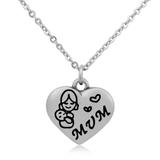 Steel Charm Necklace T044N1 VNISTAR Stainless Steel Charm Necklaces