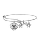 Steel Charm Bangle T047BA VNISTAR Bangles