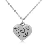 Steel Charm Necklace T058N1 VNISTAR Stainless Steel Charm Necklaces