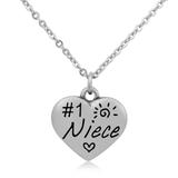 Steel Charm Necklace T063N1 VNISTAR Stainless Steel Charm Necklaces