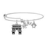 Steel Charm Bangle T102BA VNISTAR Jewellery