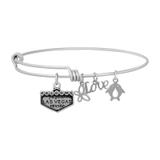 Steel Charm Bangle T103BA VNISTAR Stainless Steel Charm Bangles