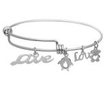 Steel Charm Bangle T107BA VNISTAR Bangles