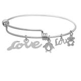 Steel Charm Bangle T108BA VNISTAR Bangles