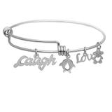 Steel Charm Bangle T109BA VNISTAR Bangles