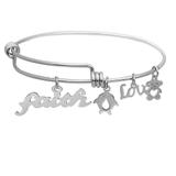 Steel Charm Bangle T113BA VNISTAR Jewellery