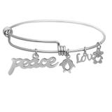 Steel Charm Bangle T114BA VNISTAR Bangles