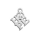 Stainless Steel Polished Charm T124 VNISTAR Steel Small Charms