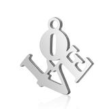 Stainless Steel Polished Small Charms T167 VNISTAR Steel Small Charms
