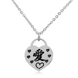 Steel Charm Necklace T218N1 VNISTAR Stainless Steel Charm Necklaces
