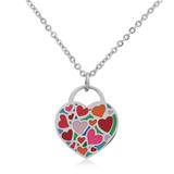 Steel Charm Necklace T230N1 VNISTAR Stainless Steel Charm Necklaces